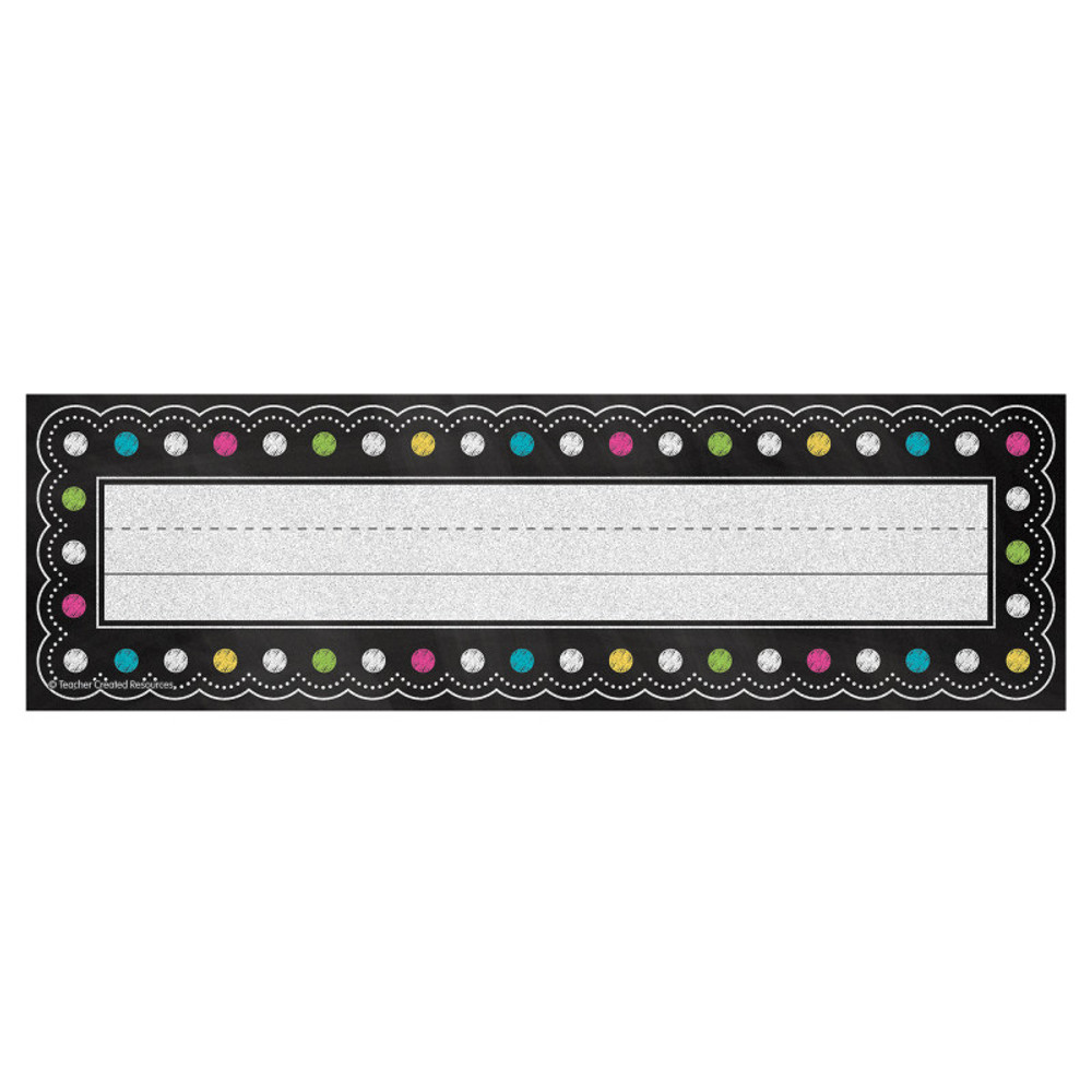 TEACHER CREATED RESOURCES Teacher Created Resources® Chalkboard Brights Flat Name Plates