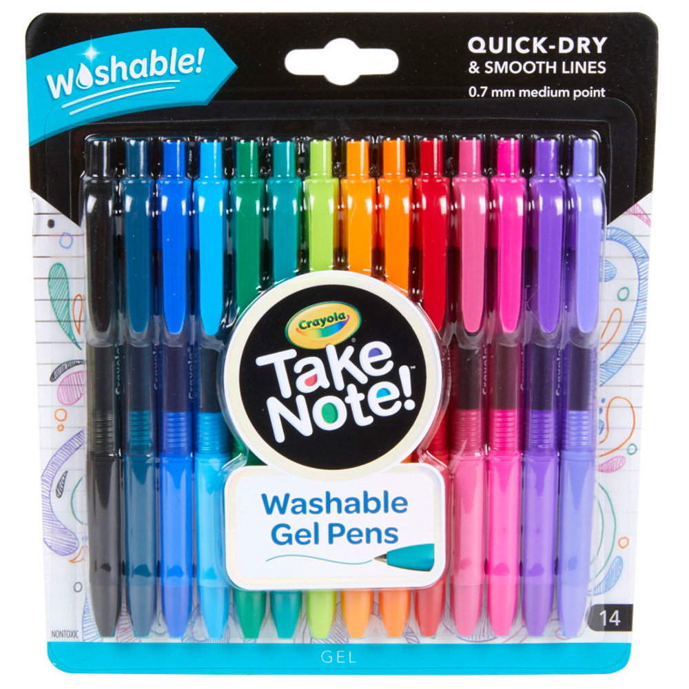 CRAYOLA LLC Crayola® Take Note! Washable Gel Pens, Pack of 14 CRAYOLA LLC Crayola® Take Note! Washable Gel Pens, Pack of 14