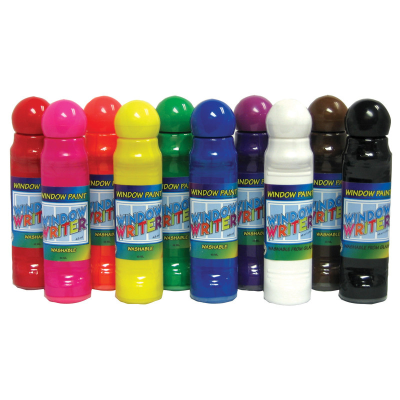 CRAFTY DAB - A DIV. OF C J VENNE LL Crafty Dab® Window Writers Paint, 10 Colors, 48 ml each
