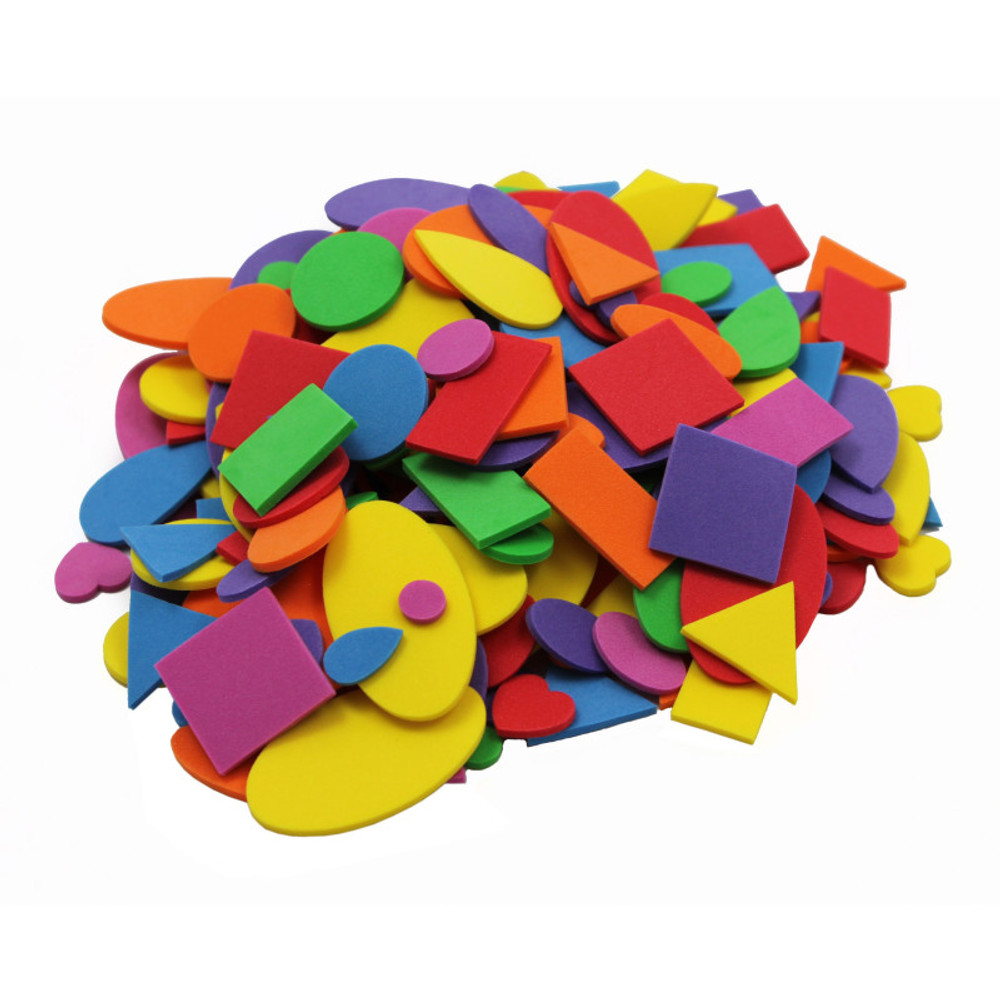 ADVANTUS Charles Leonard Creative Arts by Charles Leonard Foam Shapes, Assorted Colors, 720 Pieces/Bag
