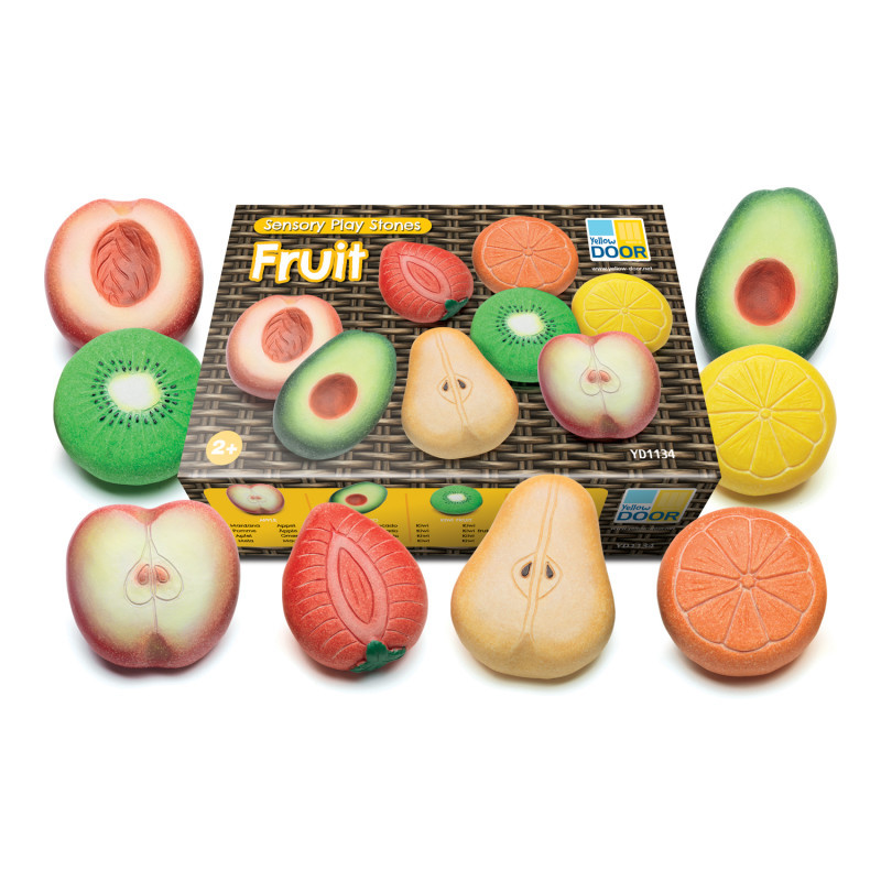 YELLOW DOOR US LLC Yellow Door Fruit Sensory Play Stones, Set of 8