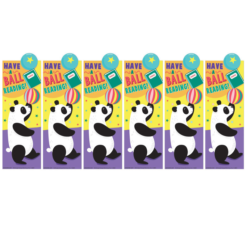 EUREKA Eureka® Panda Have a Ball Reading Bookmarks, 36 Per Pack, 6 Packs