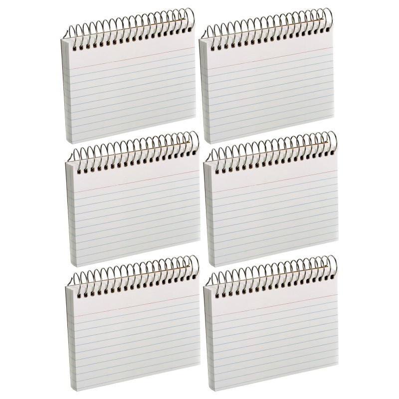 TOPS PRODUCTS Oxford® Spiral Index Cards, 3" x 5", White, Ruled, 50 Per Pack, 6 Packs