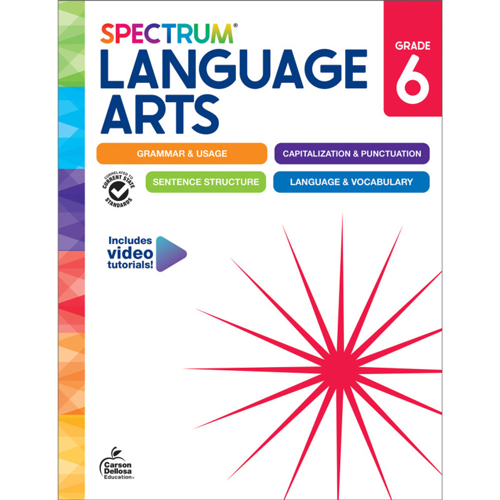 CARSON DELLOSA EDUCATION Spectrum® Spectrum Language Arts Workbook, Grade 6