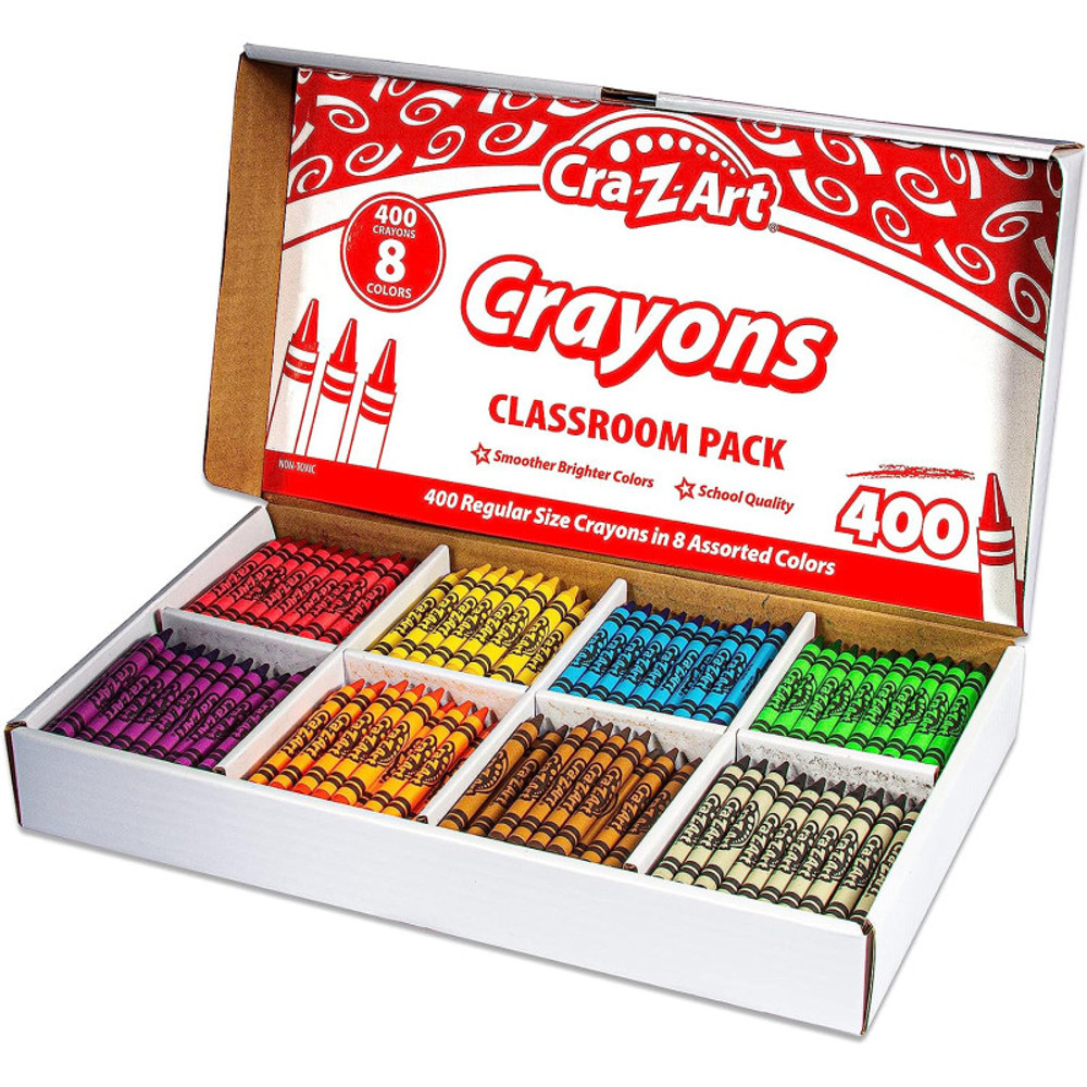 LAROSE INDUSTRIES LLC - CRA-Z-ART Cra-Z-Art® Crayon Class Pack, 8 Color, 400 Count Box