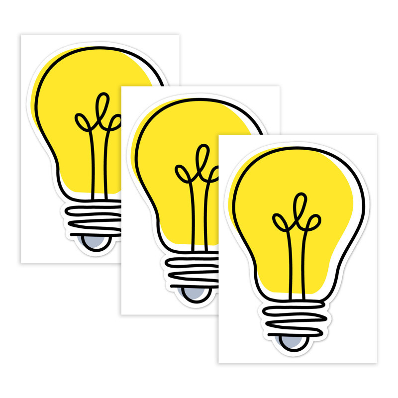 CREATIVE TEACHING PRESS Creative Teaching Press® Core Décor Doodle Lightbulb 6" Designer Cut-Outs, 36 Per Pack, 3 Packs