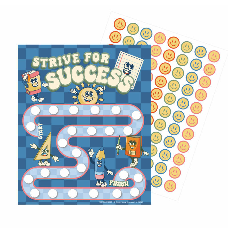 EUREKA Eureka® S'Cool Era Mini Reward Chart with Stickers, Pack of 36
