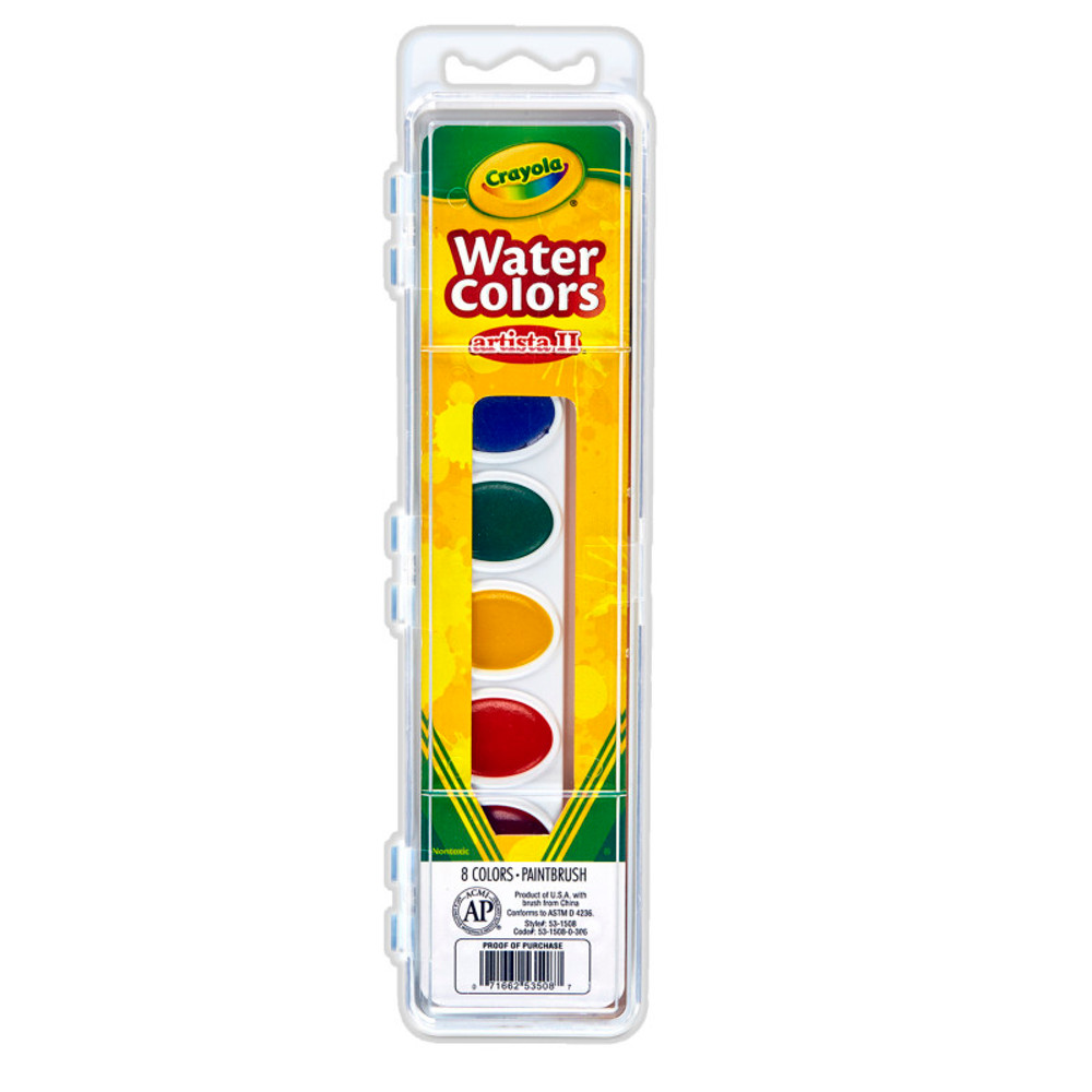 CRAYOLA LLC Crayola® Pans Artista II Watercolors Set, 8 Count CRAYOLA LLC Crayola® Pans Artista II Watercolors Set, 8 Count