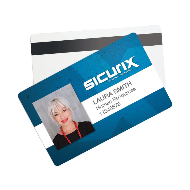BAUMGARTENS INC SICURIX CR 80 Blank ID Cards with Hico Magnetic Stripe, 30 mil, White, Pack of 100