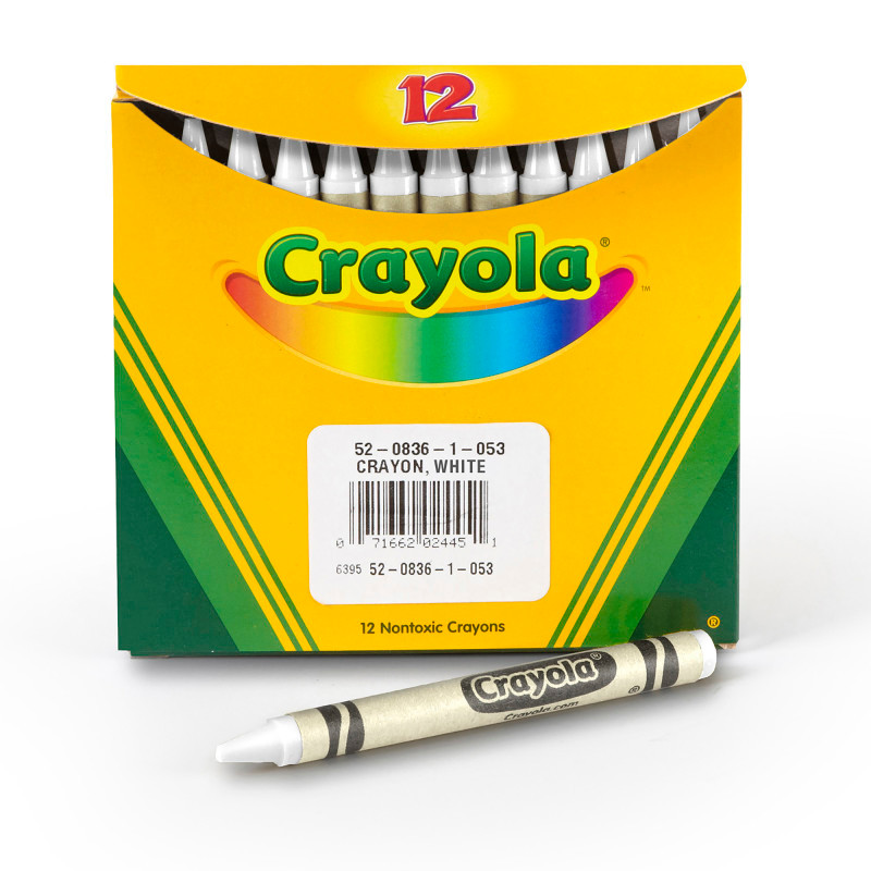 CRAYOLA LLC Crayola® Single Color Bulk Crayons, Regular Size, White, 12 Count