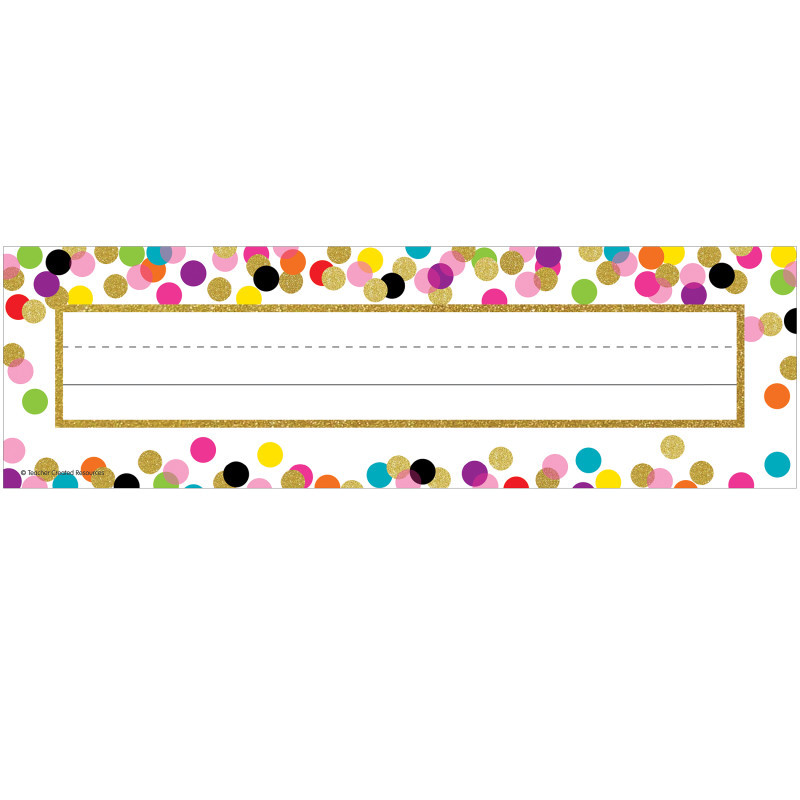 TEACHER CREATED RESOURCES Teacher Created Resources® Confetti Name Plates, Pack of 36