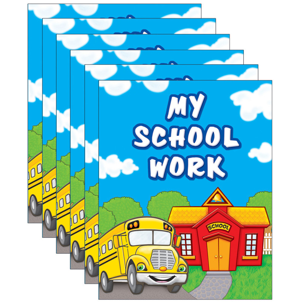 TEACHER CREATED RESOURCES Teacher Created Resources® My School Work Pocket Folder, Pack of 6