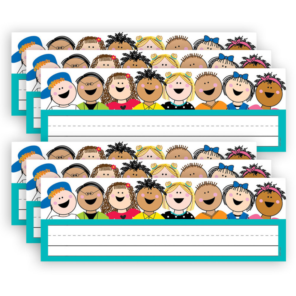 CREATIVE TEACHING PRESS Creative Teaching Press® Stick Kids Name Plates, 9-1/2" x 3-1/4", 36 Per Pack, 6 Packs