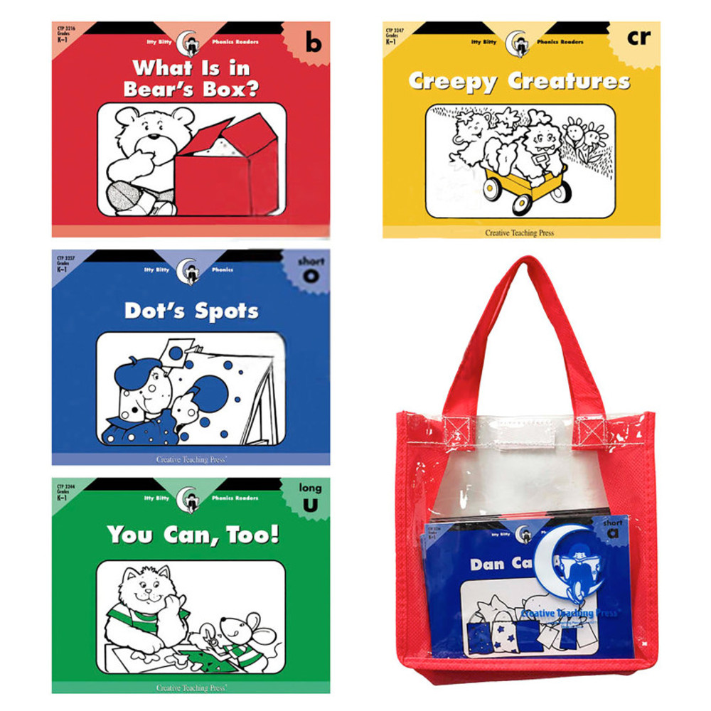 CREATIVE TEACHING PRESS Creative Teaching Press® Itty Bitty Phonics Readers Set, 36 Books with Carrying Case CREATIVE TEACHING PRESS Creative Teaching Press® Itty Bitty Phonics Readers Set, 36 Books with Carrying Case