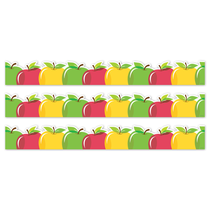 CREATIVE TEACHING PRESS Creative Teaching Press® Apple Time Apples EZ Border, Bulletin Board Border, 48 Feet Per Pack, 3 Packs