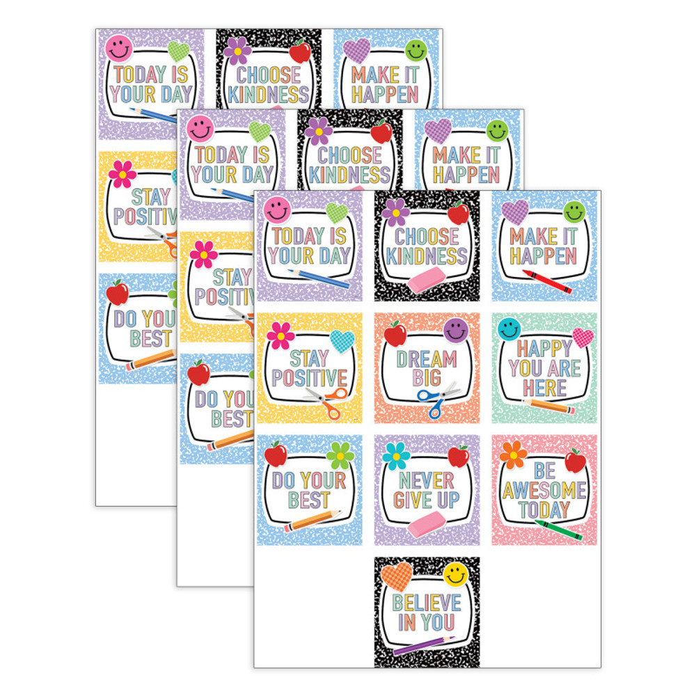 TEACHER CREATED RESOURCES Teacher Created Resources® Cool for School Positive Sayings Accents, 30 Per Pack, 3 Packs