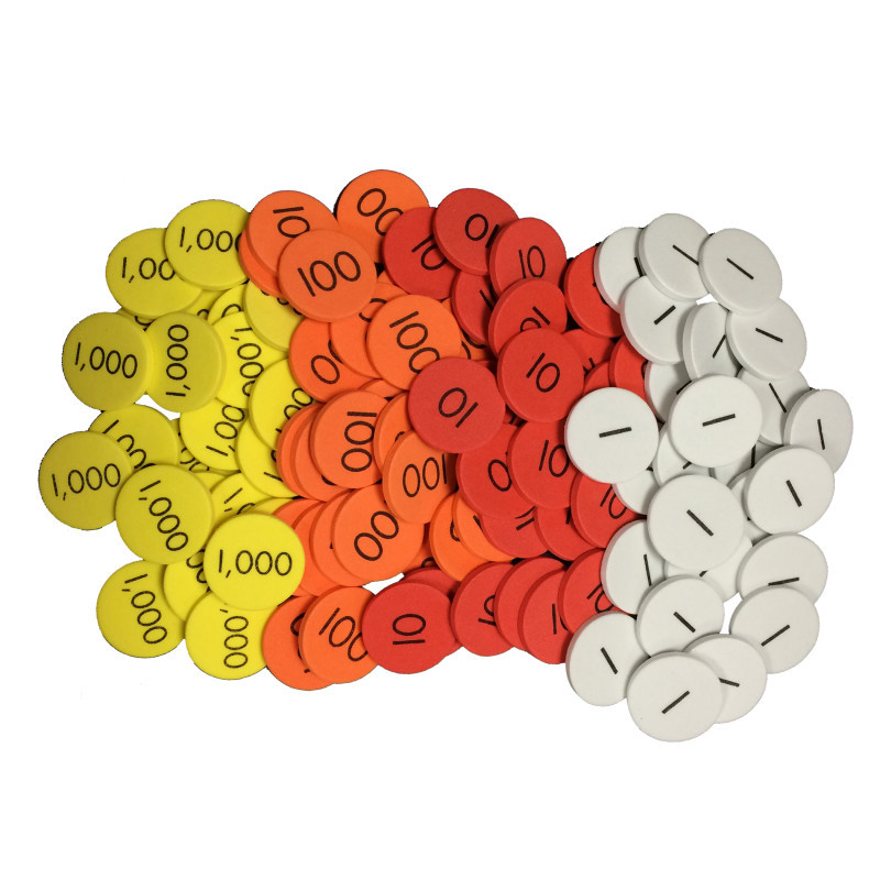 TEACHER CREATED RESOURCES Sensational Math™ 4-Value Whole Numbers Place Value Discs, Pack of 1200