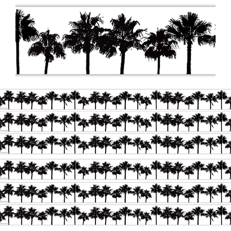 TEACHER CREATED RESOURCES Teacher Created Resources® Coco Palms Straight Border Trim, 35 Feet Per Pack, 6 Packs