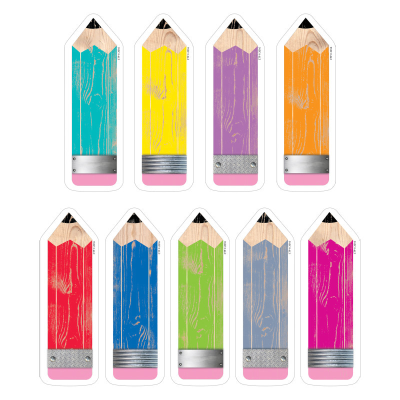 CREATIVE TEACHING PRESS Creative Teaching Press® Upcycle Style Pencils 6" Designer Cut-Outs, 108 Per Pack