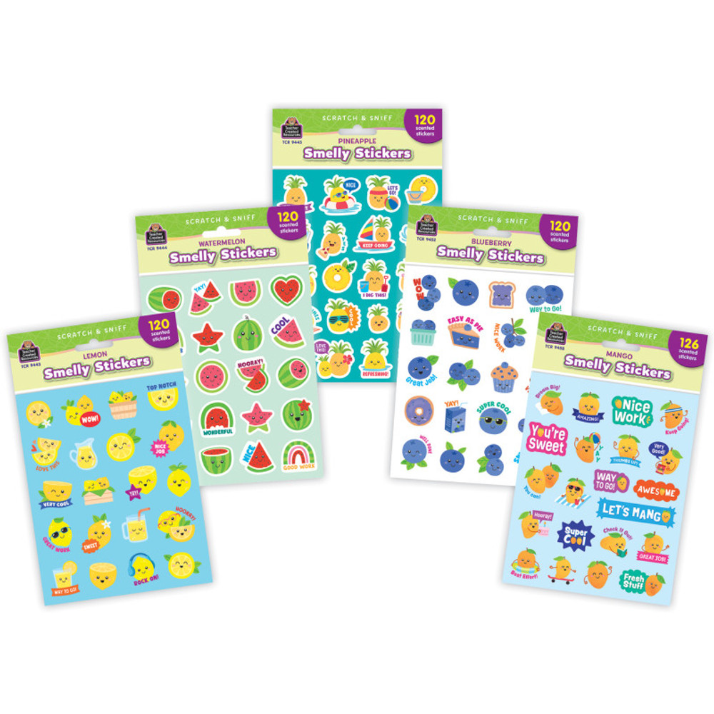 TEACHER CREATED RESOURCES Teacher Created Resources® Fruit Smoothie Smelly Stickers, 606 Stickers