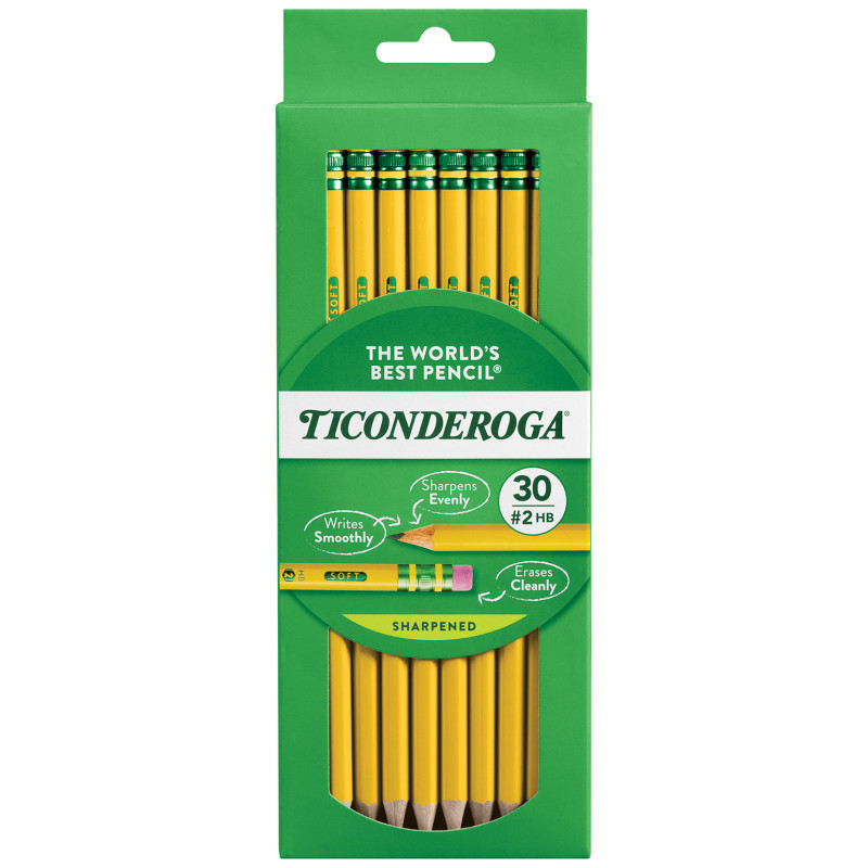DIXON TICONDEROGA CO Ticonderoga® No. 2 Pencils, Pre-Sharpened, Pack of 30