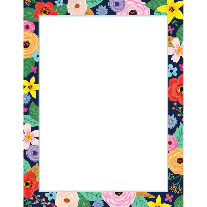 TEACHER CREATED RESOURCES Teacher Created Resources® Wildflowers Computer Paper, 50 Sheets