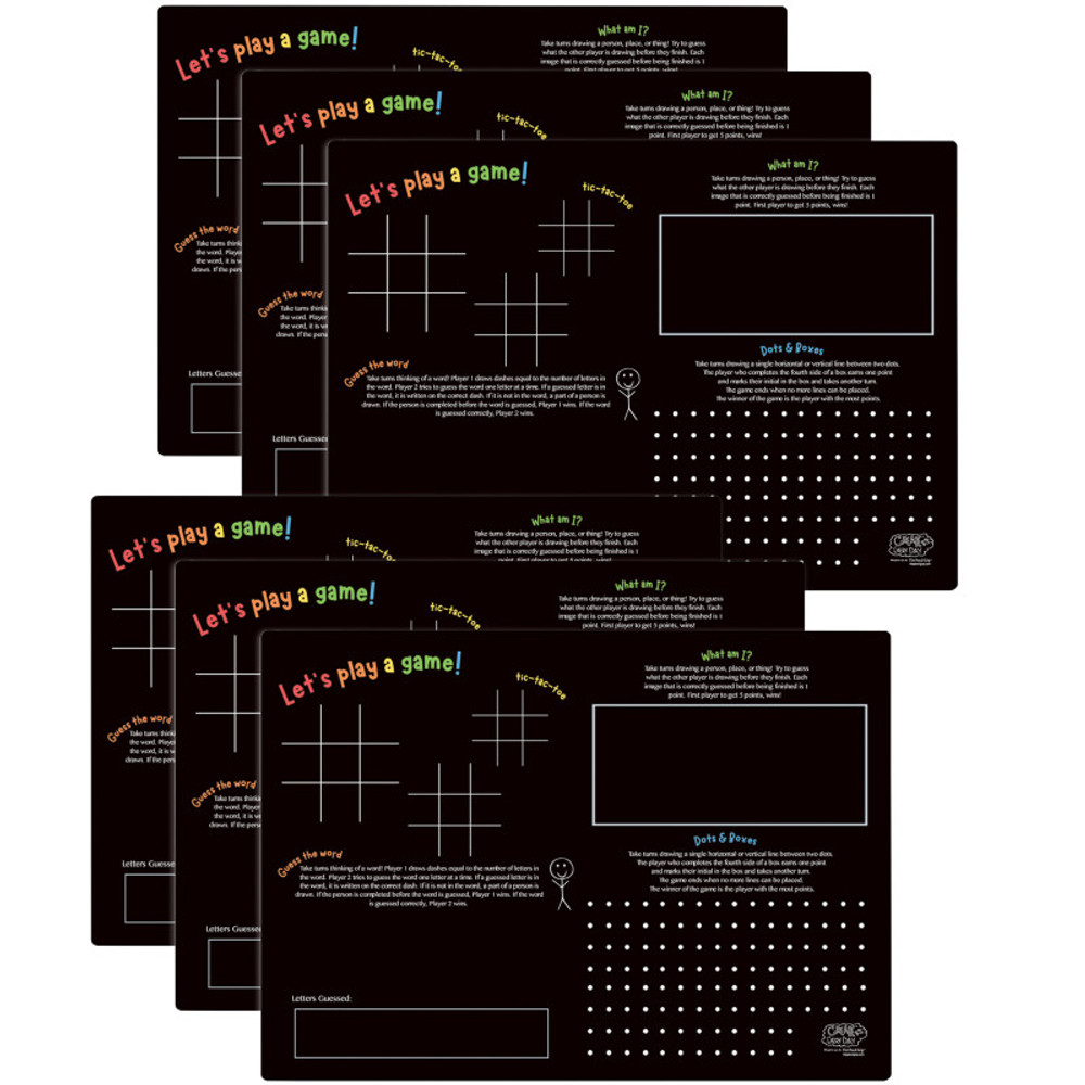THE PENCIL GRIP The Pencil Grip™ Activity Playmat - Games, Pack of 6