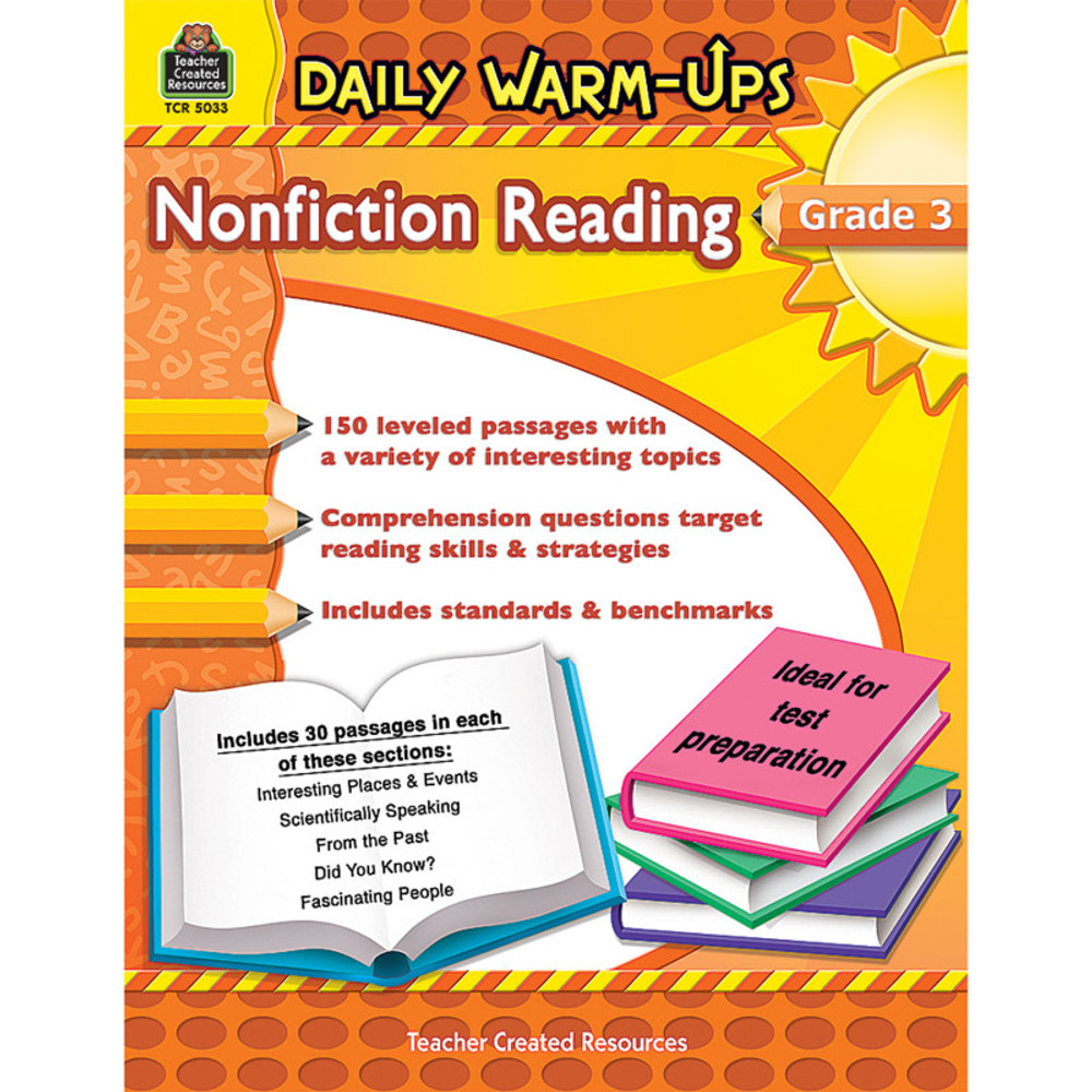 TEACHER CREATED RESOURCES Teacher Created Resources® Daily Warm-Ups: Nonfiction Reading Book, Grade 3