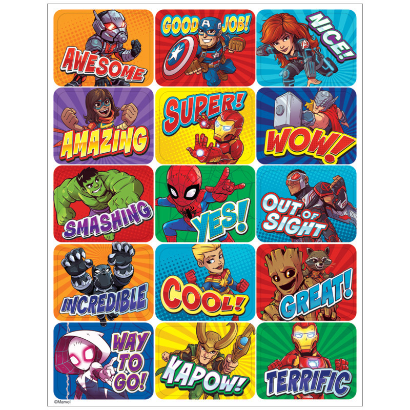 EUREKA Eureka® Marvel™ Super Hero Adventure Success Stickers, Pack of 120