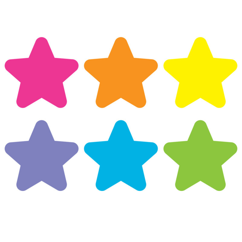 TEACHER CREATED RESOURCES Teacher Created Resources® Spot On® Floor Markers, Bright Stars, 4" Carpet
