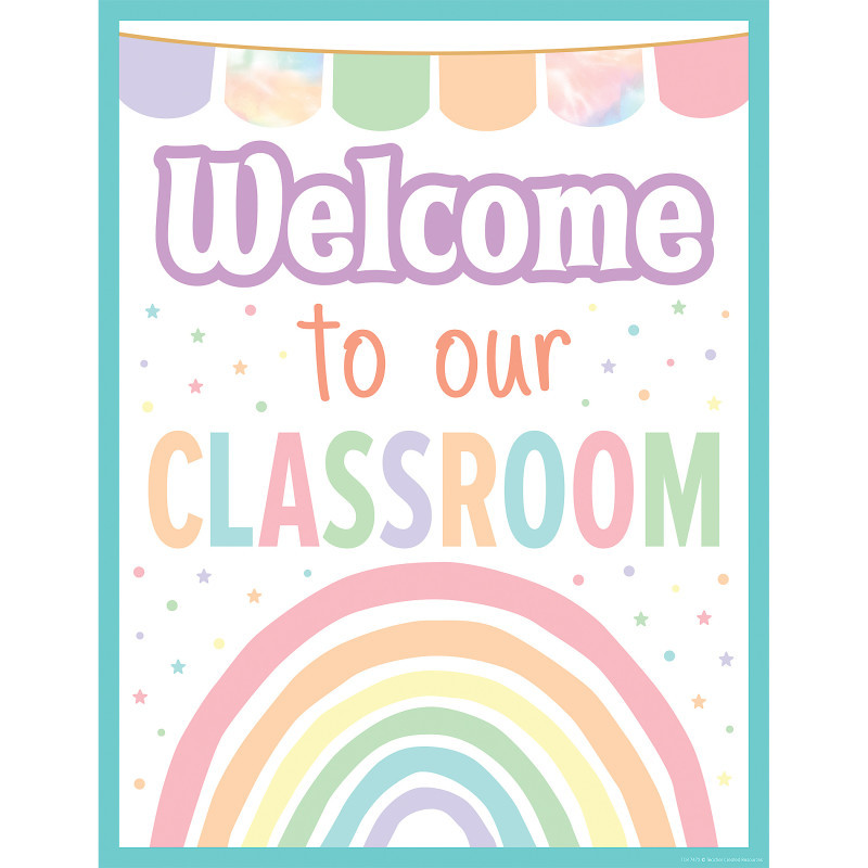 TEACHER CREATED RESOURCES Teacher Created Resources® Pastel Pop Welcome To Our Classroom Chart