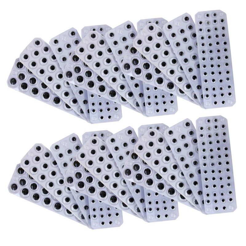 DIXON TICONDEROGA CO Creativity Street® Peel & Stick Wiggle Eyes Black, Assorted Sizes, 137 Per Pack, 6 Packs