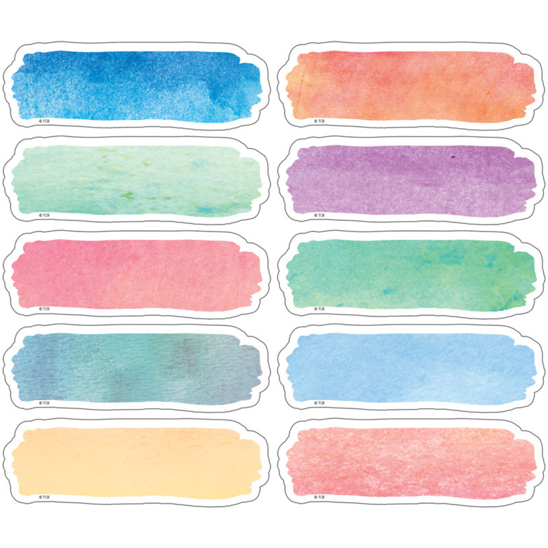 TEACHER CREATED RESOURCES Teacher Created Resources® Watercolor Labels Magnetic Accents