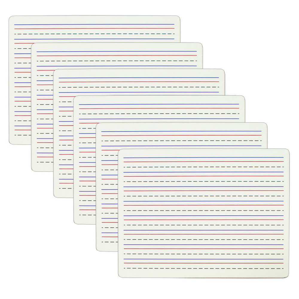 C-LINE PRODUCTS INC C-Line® Two-Sided Dry Erase Lapboard, Lined on One Side, Pack of 6