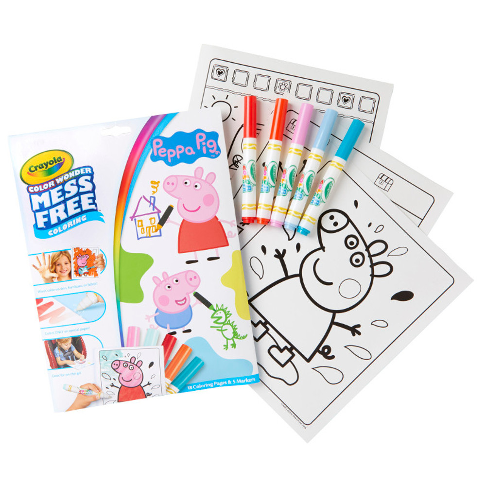 CRAYOLA LLC Crayola® Color Wonder Mess Free Coloring Pad & Markers, Peppa Pig