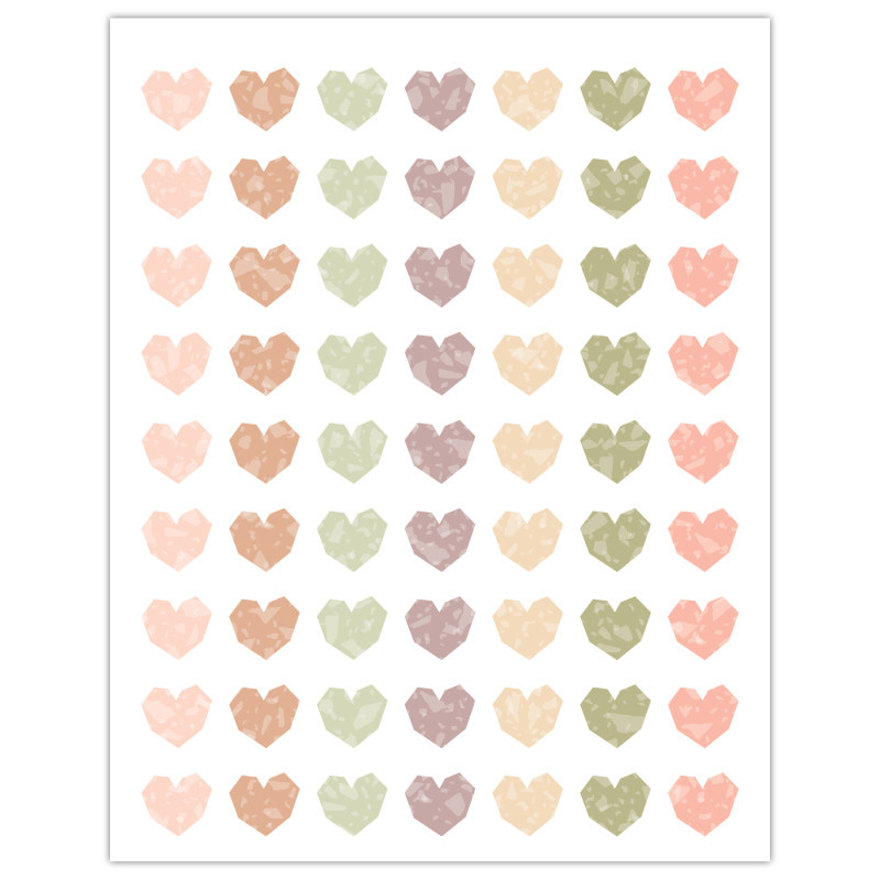 TEACHER CREATED RESOURCES Teacher Created Resources® Terrazzo Tones Hearts Mini Stickers, Pack of 378