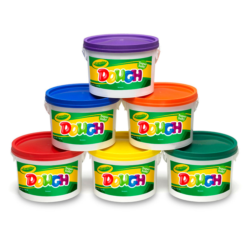 CRAYOLA LLC Crayola® Dough Set, 3lb Resealable Buckets, Set of 6