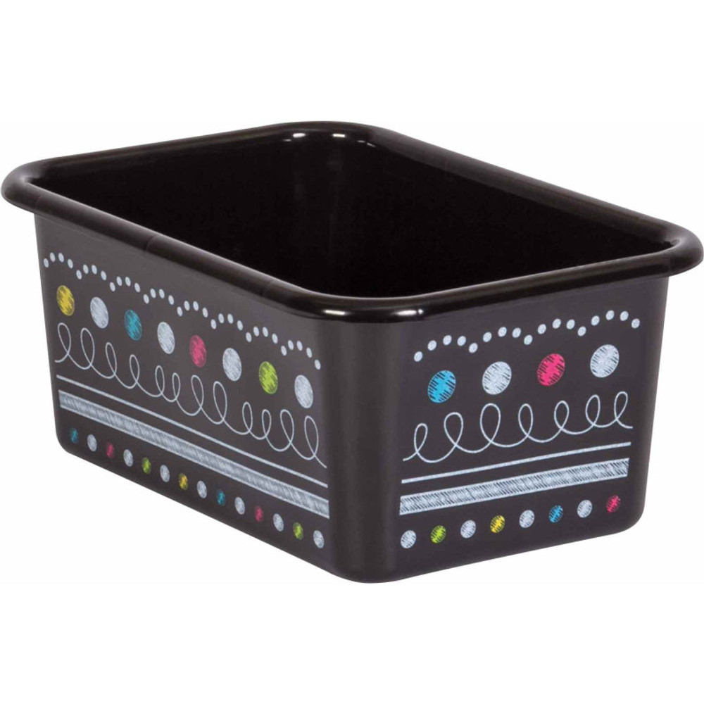TEACHER CREATED RESOURCES Teacher Created Resources® Chalkboard Brights Small Plastic Storage Bin