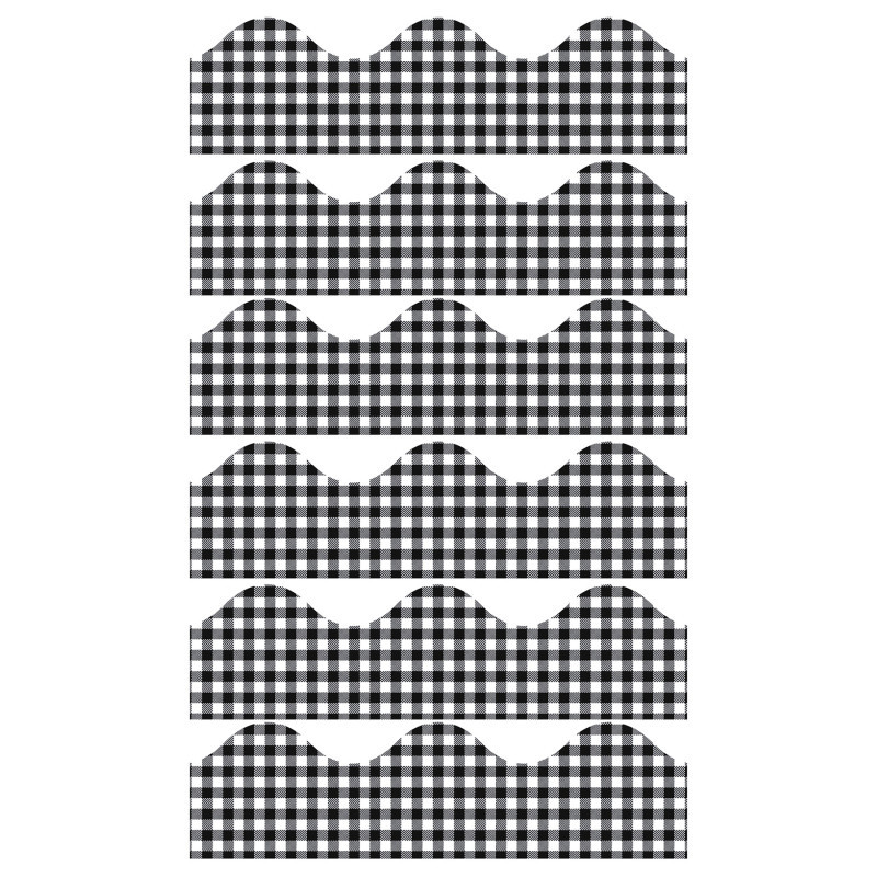 EUREKA Eureka® Gingham Extra Wide Deco Trim®, 37 Feet Per Pack, 6 Packs