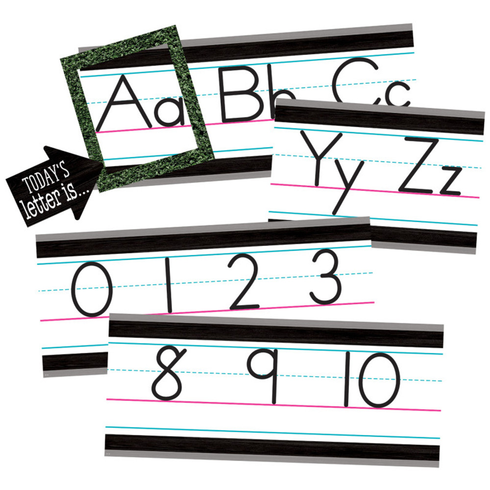 TEACHER CREATED RESOURCES Teacher Created Resources® Modern Farmhouse Alphabet Line Bulletin Board