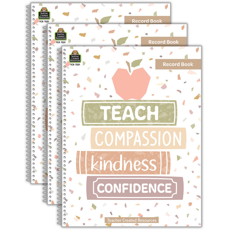 TEACHER CREATED RESOURCES Teacher Created Resources® Terrazzo Tones Record Book, Pack of 3
