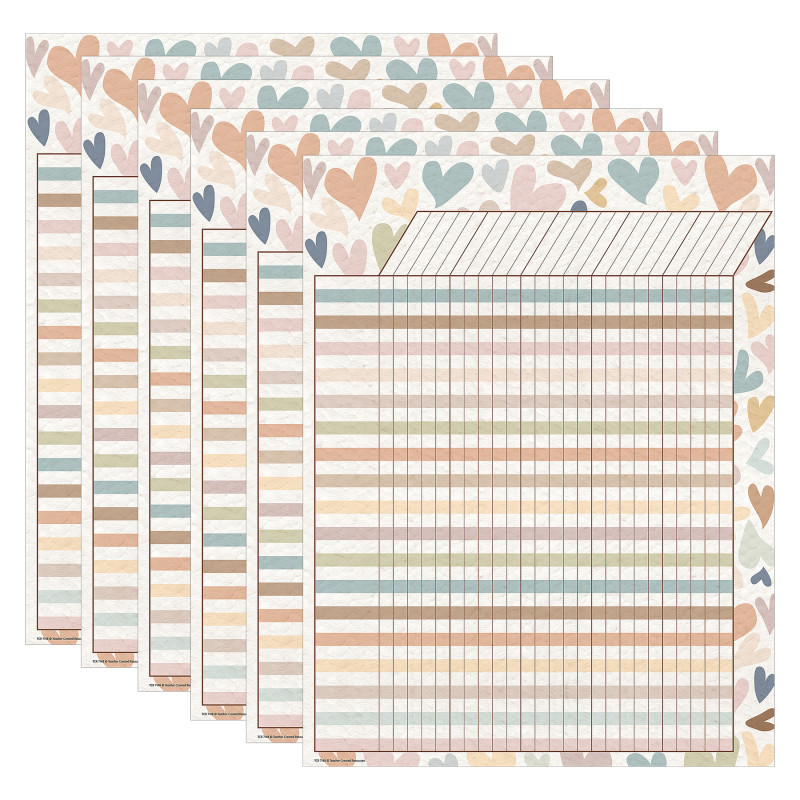 TEACHER CREATED RESOURCES Teacher Created Resources® Everyone is Welcome Incentive Chart, Pack of 6