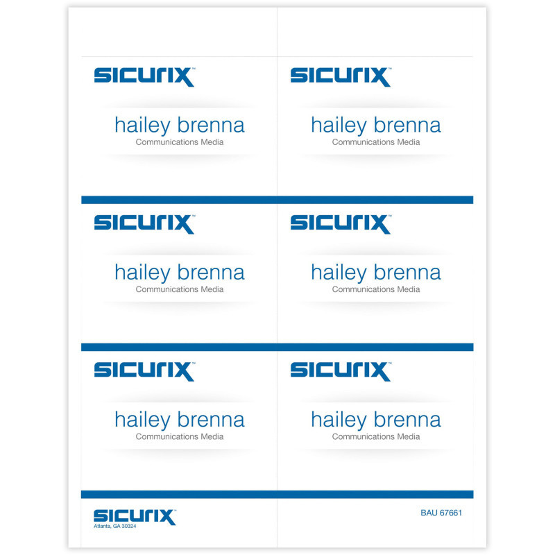 BAUMGARTENS INC SICURIX Printable Badge Inserts, 4" x 3", Pack of 60
