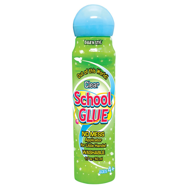 CRAFTY DAB - A DIV. OF C J VENNE LL Crafty Dab® Dab'N Stic Non-Toxic Odorless School Glue, 1.75 oz Bottle, Dries Clear, Pack of 6