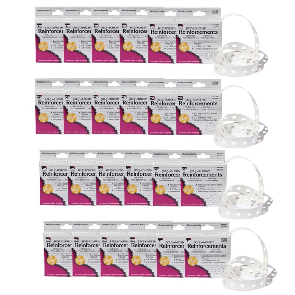 ADVANTUS Charles Leonard Hole Reinforcements, 200 Per Pack, 24 Packs