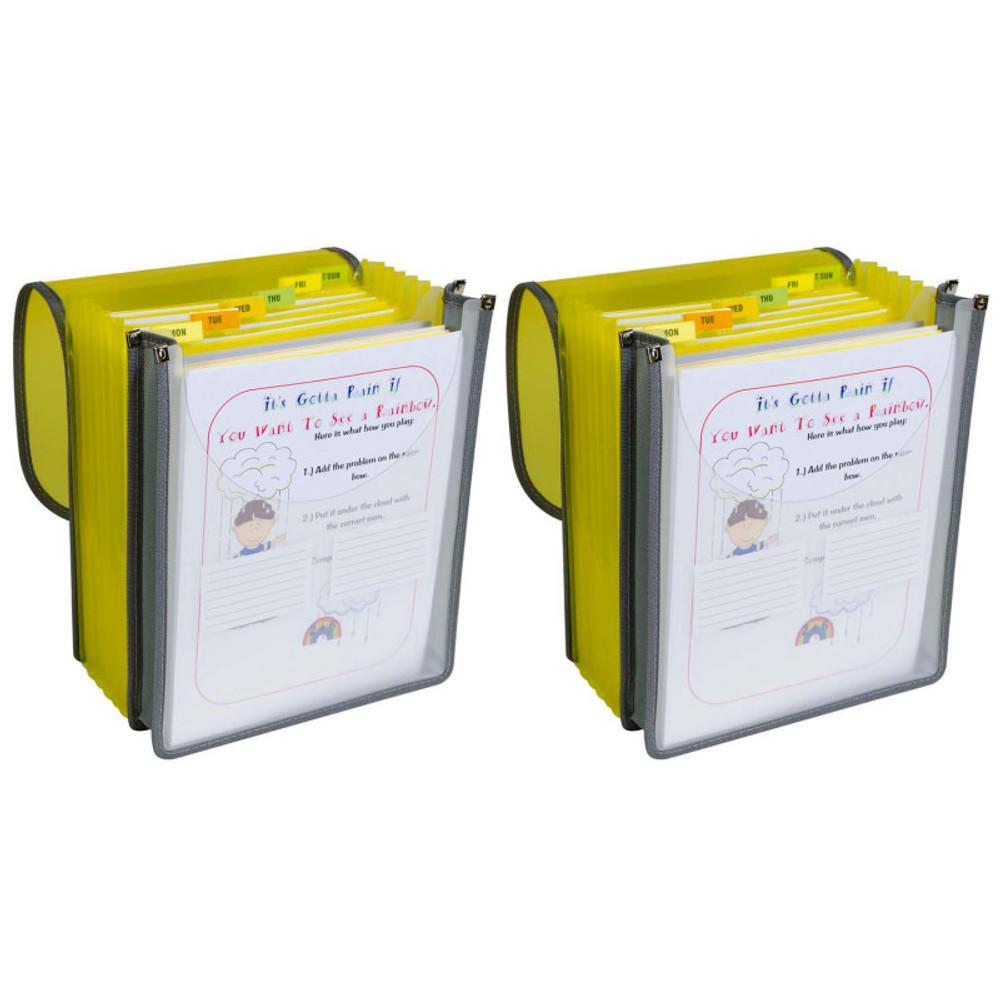 C-LINE PRODUCTS INC C-Line® 7-Pocket Vertical Backpack File, Letter Size, Assorted, Pack of 2