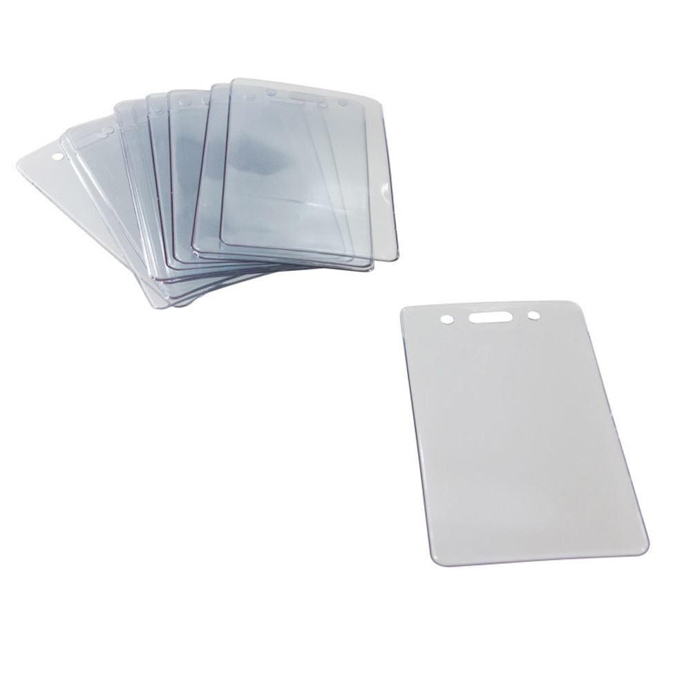 BAUMGARTENS INC SICURIX Proximity Badge Holders, Vertical, Clear, Pack of 50