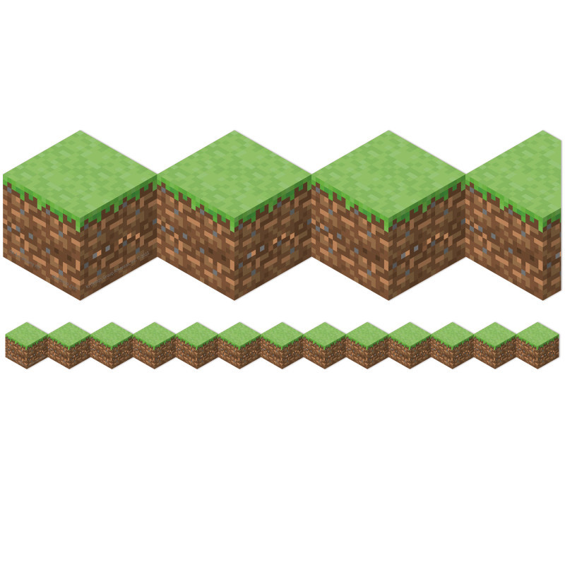 EUREKA Eureka® Minecraft Die-Cut Blocks Extra Wide Trim, 37 Feet