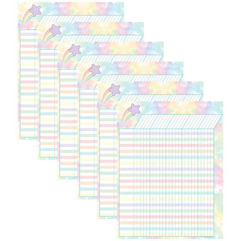 TEACHER CREATED RESOURCES Teacher Created Resources® Pastel Pop Incentive Chart, Pack of 6