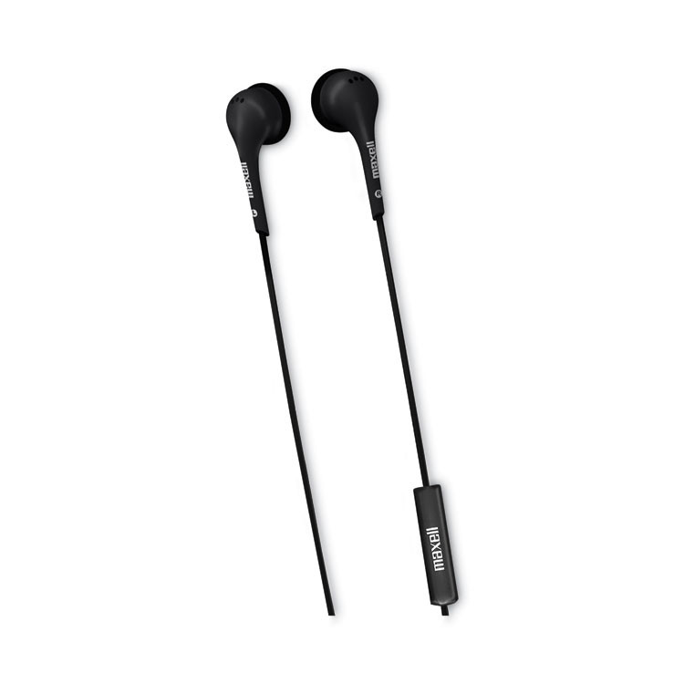 MAXELL CORP. OF AMERICA 199930 EB125 Earbud with MIC, 6 ft Cord, Black